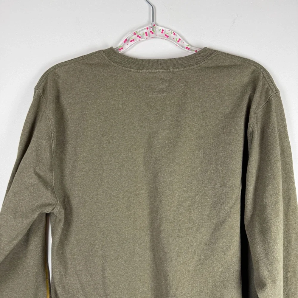 Carhartt Shirt Mens Small Green Long Sleeve Workwear Spell Out Logo Gorpcore